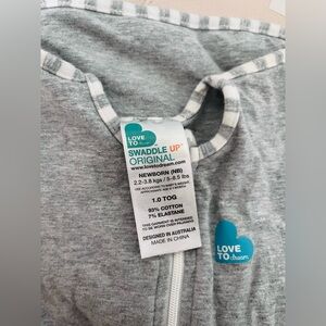 Love to Dream Gray and White Swaddle